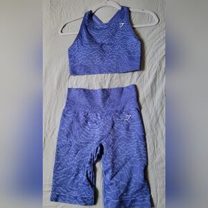 Gymshark sport bra and biking short set